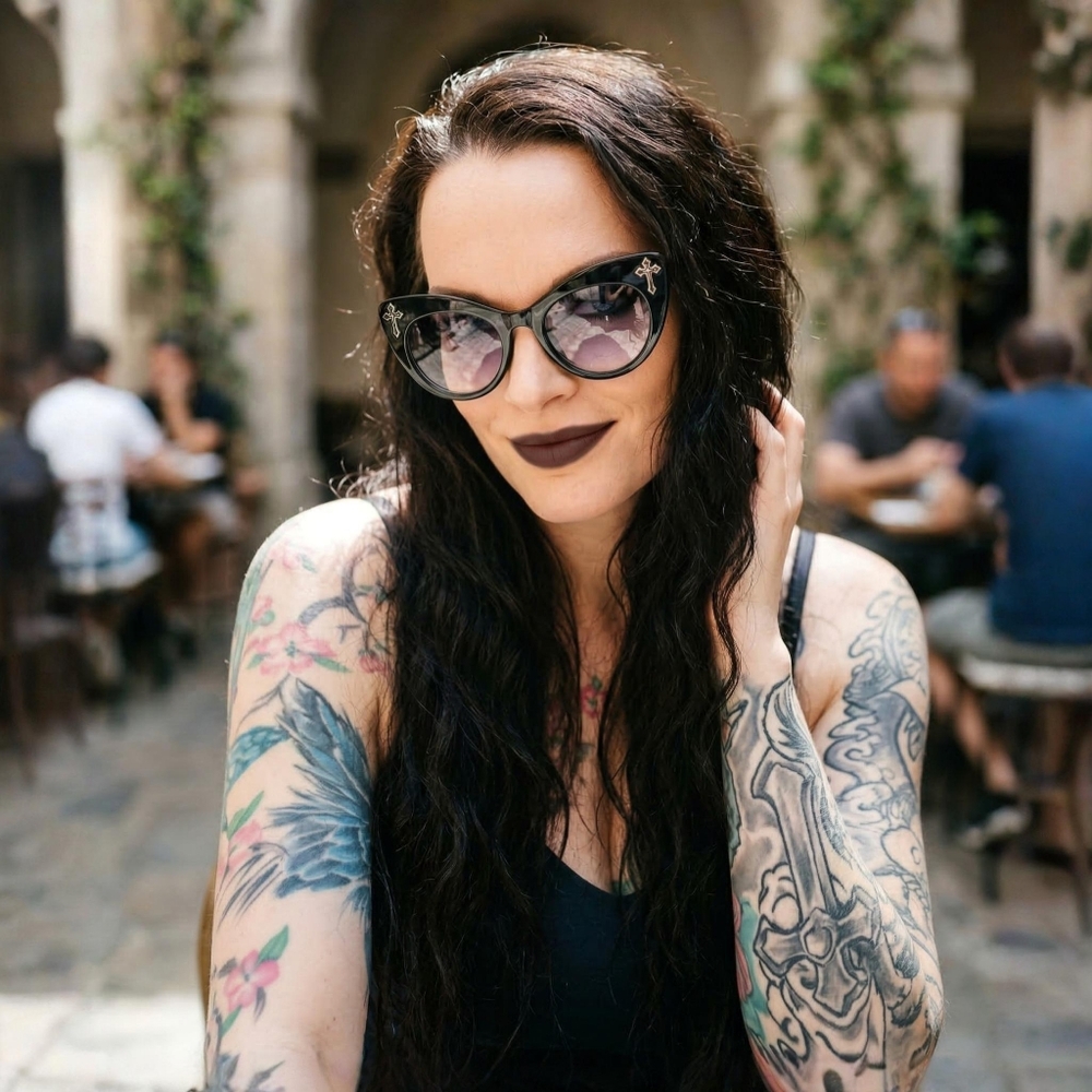Killstar ✦ Shady AF CatEye Sunglasses ✦ Black Frame Purple Gradient Lenses NWT